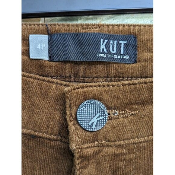 KUT From the Kloth Brown Corduroy Diana Skinny Pants Women's Size 4P- NWT - Picture 4 of 4